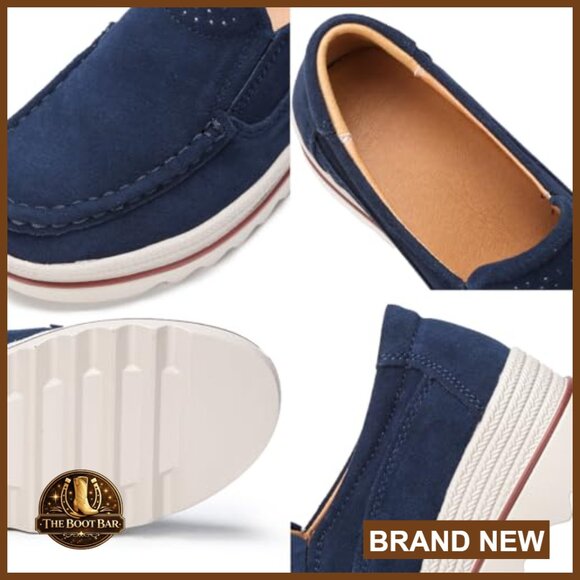 Platform Loafers Slip-On Comfortable Walking Shoes Business Casual - Picture 2 of 7